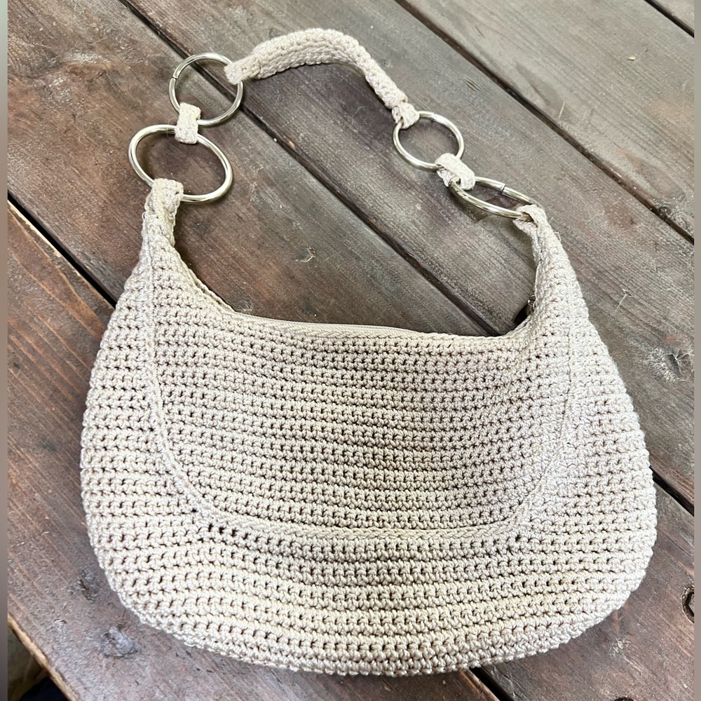 Crochet Shoulder Bag Cream Color